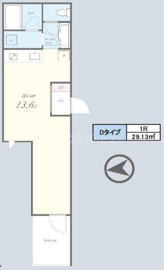 LEA ROOMお花茶屋(ワンルーム/3階)の間取り写真