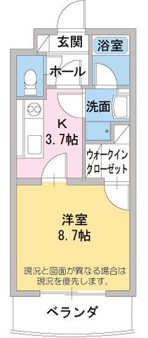 グランフィーノ(ワンルーム/3階)の間取り写真