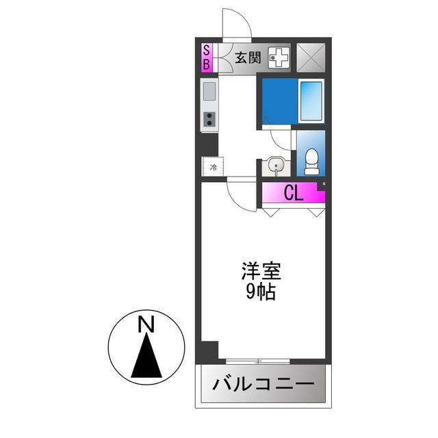 Mプラザ布施弐番館(1K/8階)の間取り写真