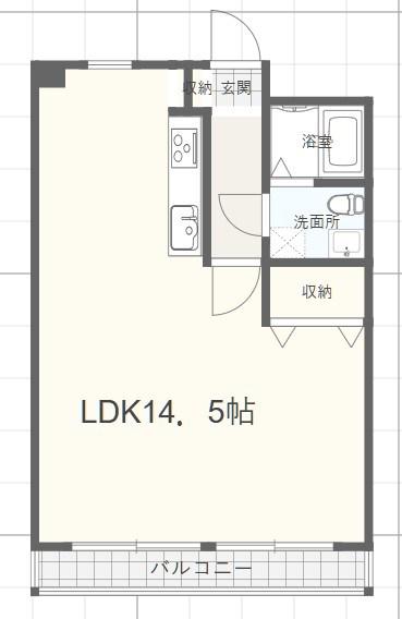 ＪＲ播但線 京口駅 徒歩10分 4階建 築54年(1LDK/2階)の間取り写真