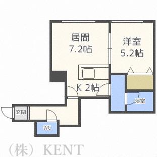 フォレスト(1LDK/3階)の間取り写真