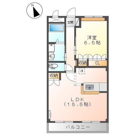 ラピュタ(1LDK/3階)の間取り写真