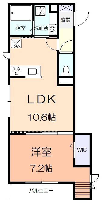 シコーテラス(1LDK/3階)の間取り写真