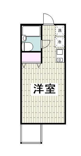 晴嵐マンション(ワンルーム/3階)の間取り写真