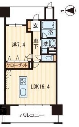 アルファステイツ高松駅前(1LDK/12階)の間取り写真
