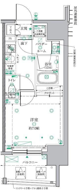クレイシアIDZ板橋本町アーバンレジデンス(1K/2階)の間取り写真