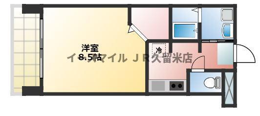 MAISONアマファソン(1K/3階)の間取り写真