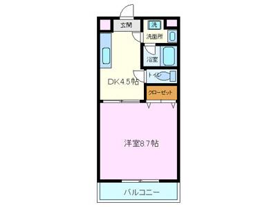 マ・メゾンM(1DK/3階)の間取り写真