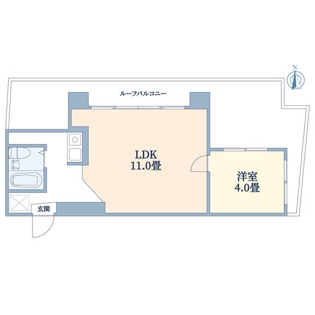 サンコート南台(1LDK/5階)の間取り写真