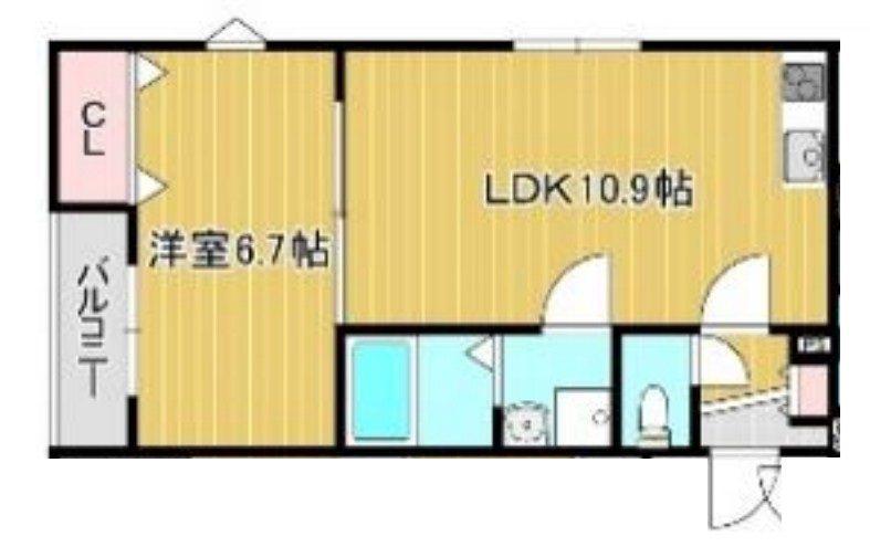 LA-CREA ZII(1LDK/1階)の間取り写真
