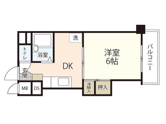 ハイムサンシルク(1DK/2階)の間取り写真