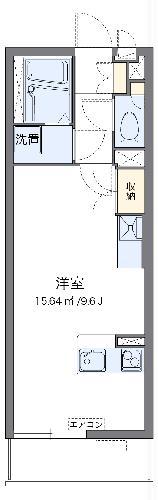 クレイノパレスアニマル21(ワンルーム/1階)の間取り写真