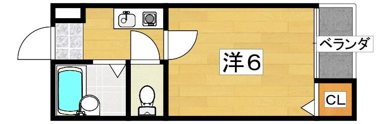 RENATUS寝屋川(1K/2階)の間取り写真