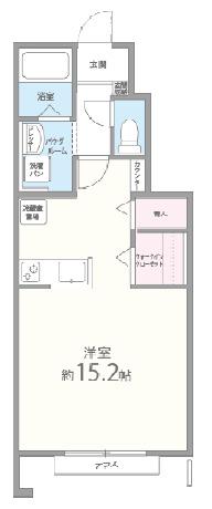 アグレアーブル(ワンルーム/1階)の間取り写真