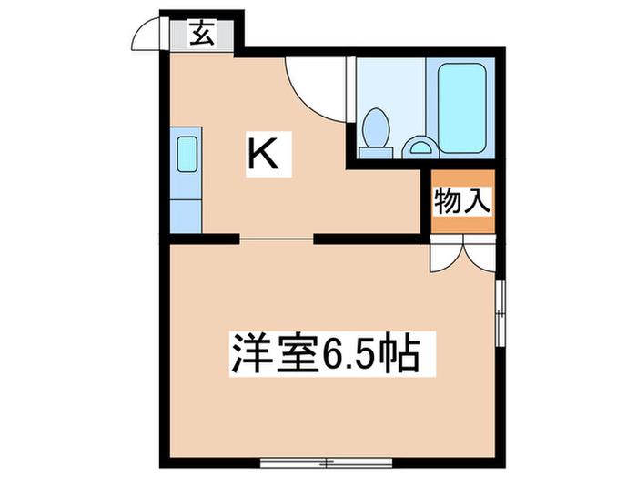 ホワイトヒルズ(1K/2階)の間取り写真