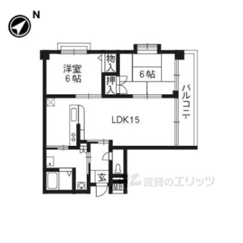 アトレー南草津(2LDK/5階)の間取り写真