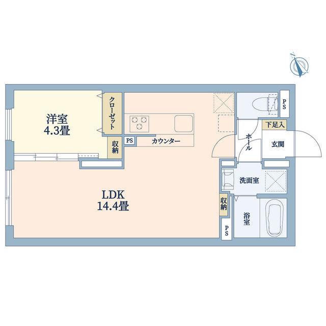 エスジーコート学芸大学(1LDK/1階)の間取り写真