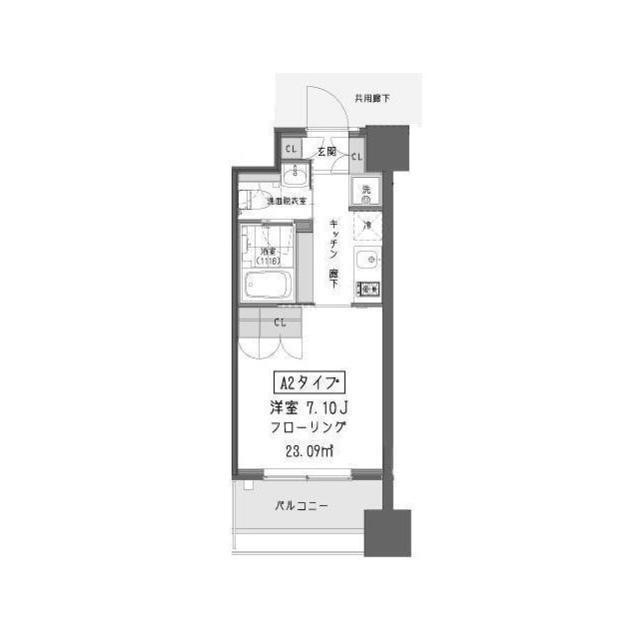 ガーデン蒲田(1K/6階)の間取り写真