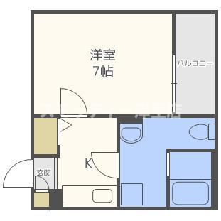 SCHAF18(1K/2階)の間取り写真