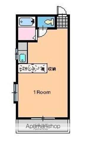 フジタ正手ハイツ(ワンルーム/2階)の間取り写真