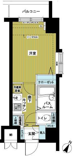 フェニックス初台弐番館(1K/12階)の間取り写真