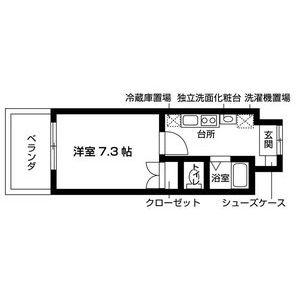 ルーチェ栄(1K/6階)の間取り写真