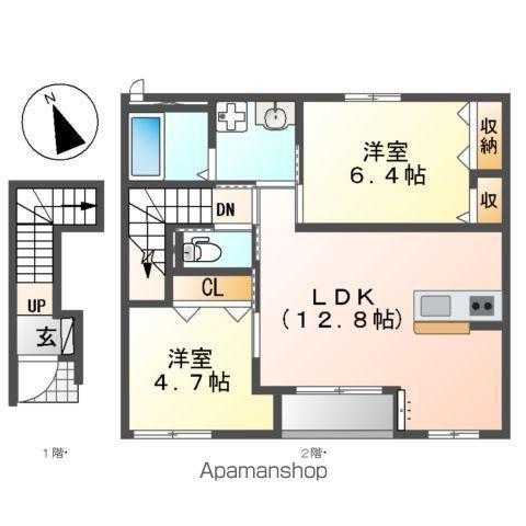 ARIETTA(2LDK/2階)の間取り写真