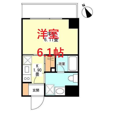サンクレスト弐番館(1K/3階)の間取り写真