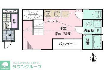 リレイミ(ワンルーム/1階)の間取り写真