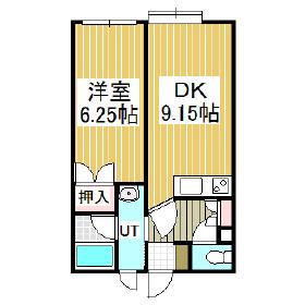 APゴールデン(1DK/2階)の間取り写真