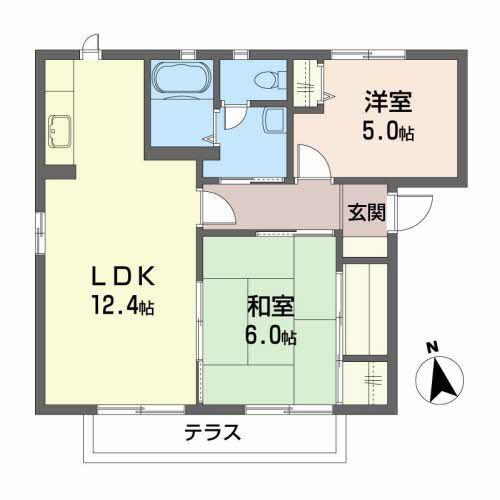バリスサイト(2LDK/1階)の間取り写真