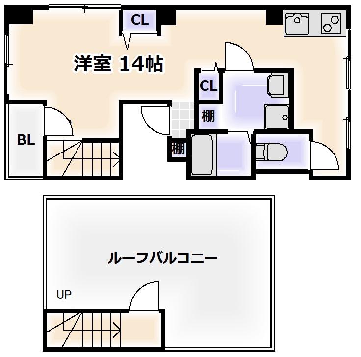 VIEJOUER西田辺(ワンルーム/3階)の間取り写真