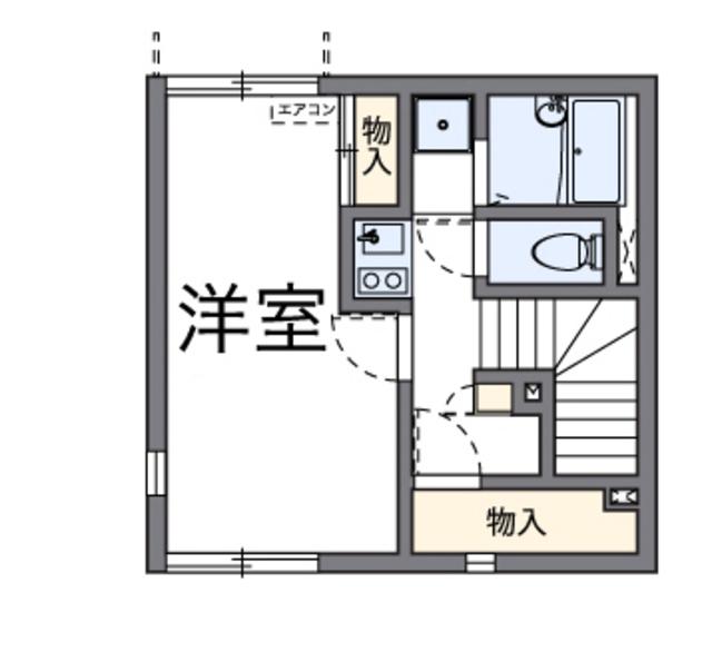 レオネクストメリディアーノII(1K/2階)の間取り写真