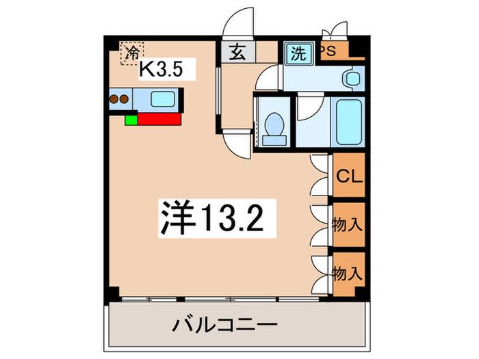 OZ-COURT(1K/2階)の間取り写真