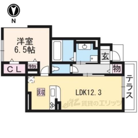 カーサフェリーチェⅡ(1LDK/1階)の間取り写真