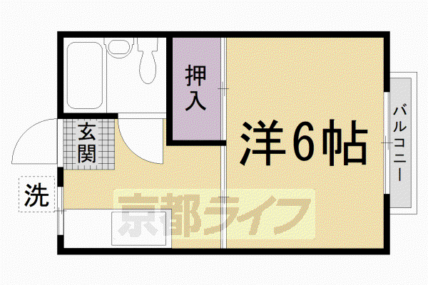 プチハウスしのざき(1K/2階)の間取り写真