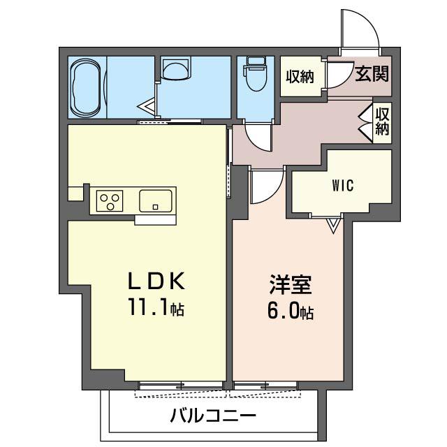 サンフェリーチェ(1LDK/2階)の間取り写真