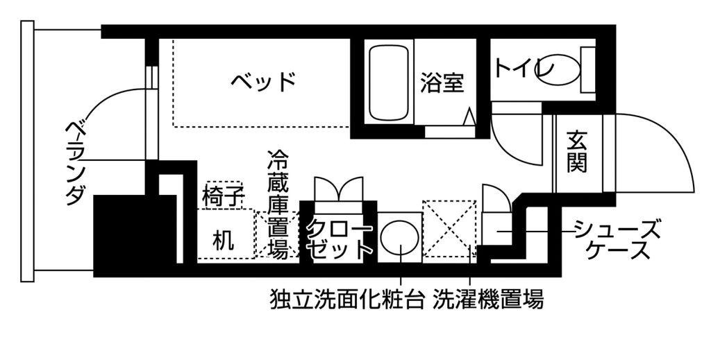 キャンパスヴィレッジ板橋本町(ワンルーム/6階)の間取り写真