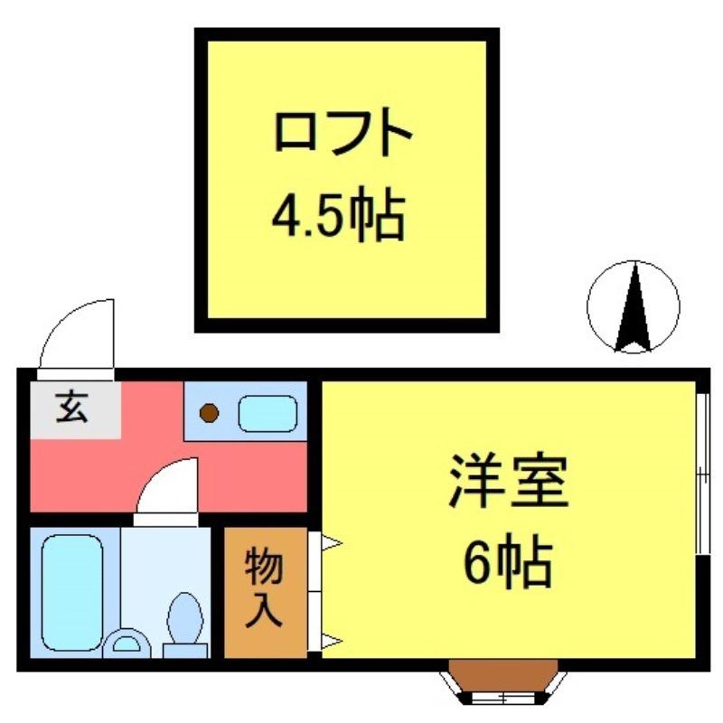 ガーデンズ東新小岩(1K/2階)の間取り写真