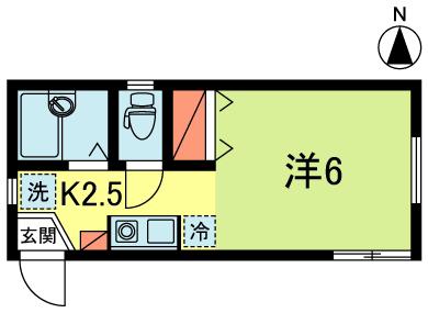 コスモ高円寺(1K/1階)の間取り写真