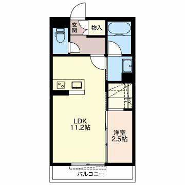 エクラシエ(1LDK/1階)の間取り写真