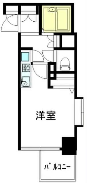 スパシエルクス門前仲町(ワンルーム/11階)の間取り写真