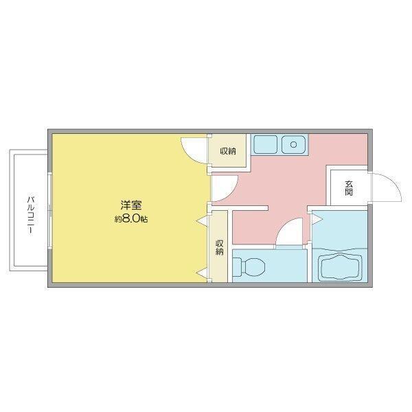 コーポ秀和A(1K/1階)の間取り写真
