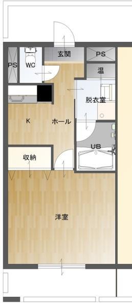 スカイマンションJ(1K/2階)の間取り写真