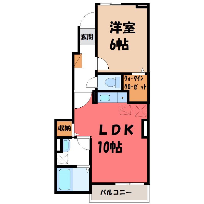 メゾン ヴィオラ(1LDK/1階)の間取り写真