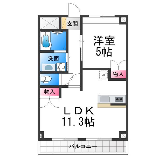 エトワール(1LDK/3階)の間取り写真