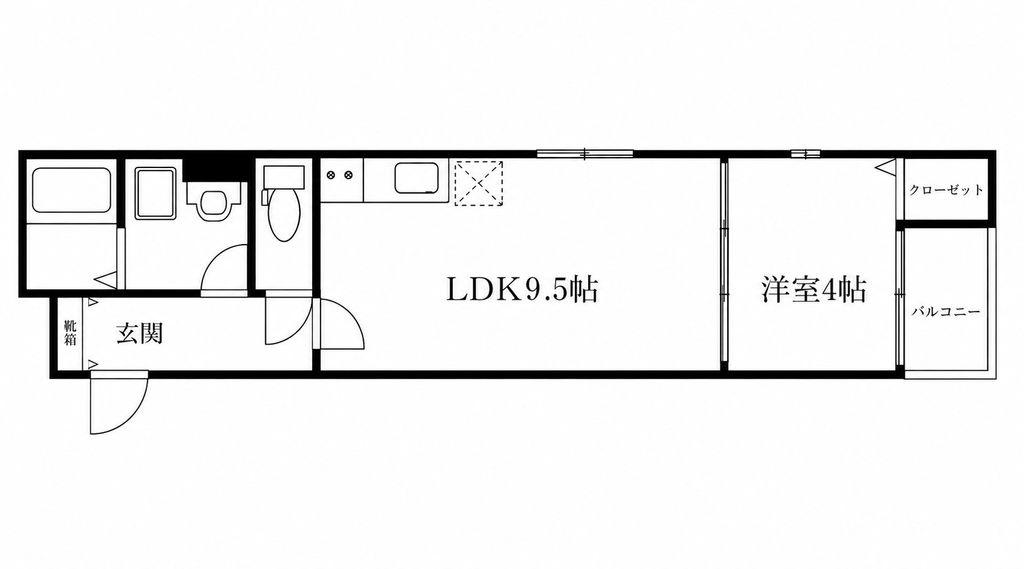 GRAN SERENITE榴ヶ岡(1LDK/3階)の間取り写真
