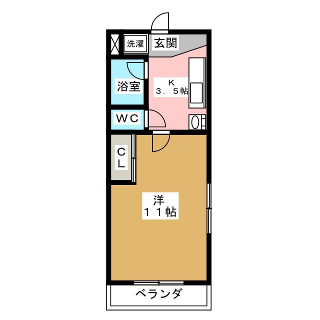 REVE(1K/3階)の間取り写真