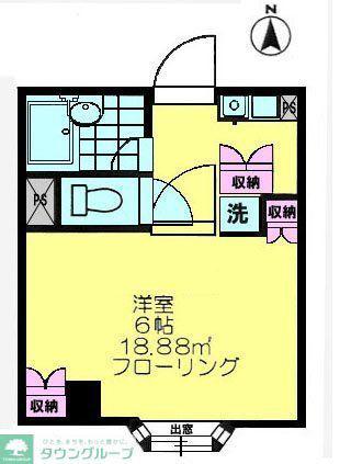アローアイランド(1K/3階)の間取り写真