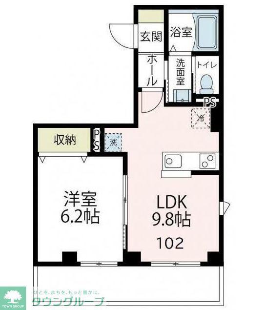 TSブルクティーズブルク(1LDK/1階)の間取り写真